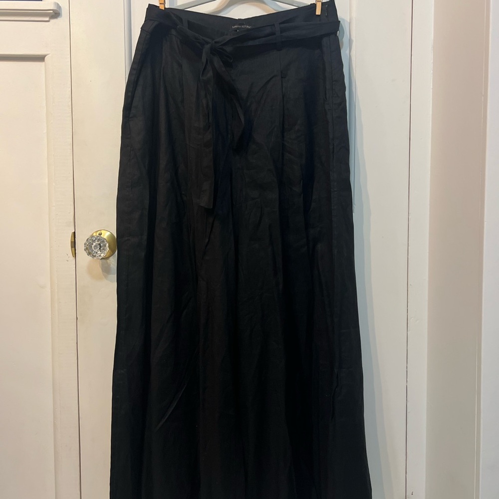 Banana Republic High Rise Voluminous Black Wide Leg Trouser Size 16